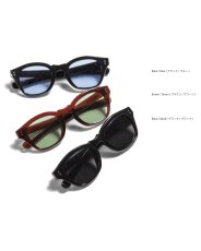 画像5: Haight WELLINGTON SUNGLASSES Black / Black ウェリントン サングラス (5)