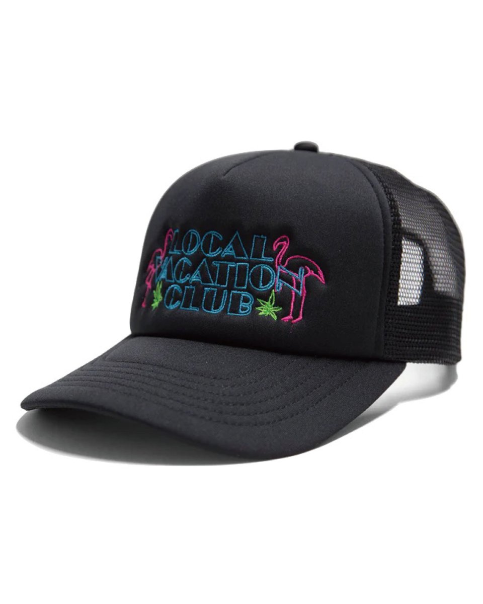 画像1: Haight LVC NEON LIGHT MESH CAP Black ネオン刺繍 メッシュキャップ (1)