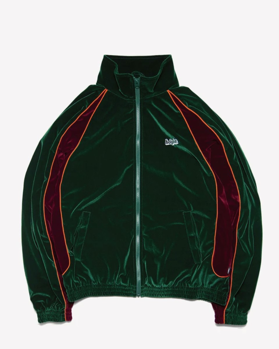 画像1: Haight VELOUR TRACK JACKET Green 2トーン ベロア トラック ジャケット (1)