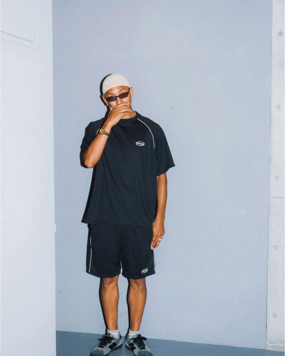 画像7: Haight OVAL LOGO DRY Tee Black パイピング ドライ 半袖 Tシャツ (7)