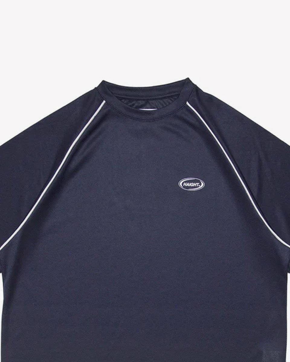 画像5: Haight OVAL LOGO DRY Tee Navy パイピング ドライ 半袖 Tシャツ (5)