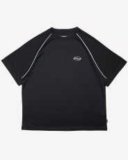 画像2: Haight OVAL LOGO DRY Tee Black パイピング ドライ 半袖 Tシャツ (2)