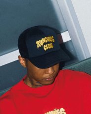 画像1: Haight MUNCHIES MESH CAP ft. CASPER Black グラフィック刺繍 メッシュ キャップ 帽子 (1)