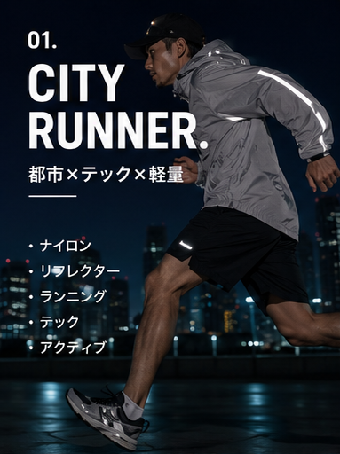 CITY RUNNER Shellter Okinawa テック ナイロン ランニング