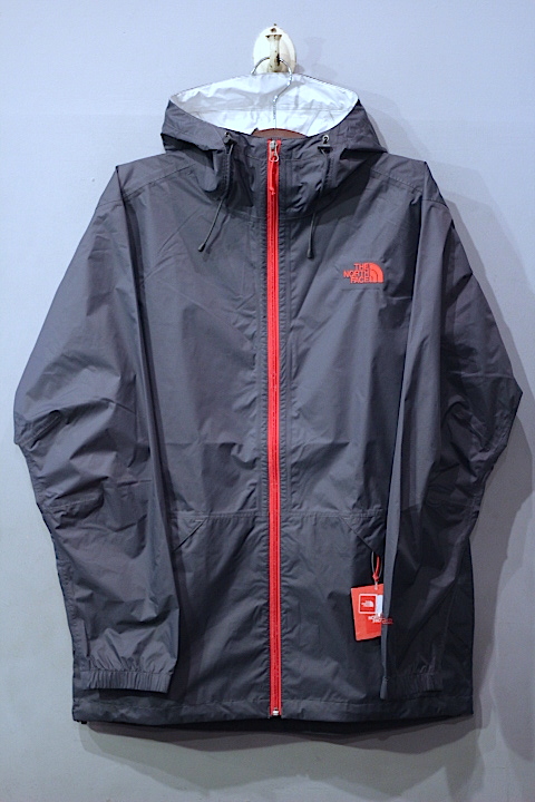 north face grey and red jacket