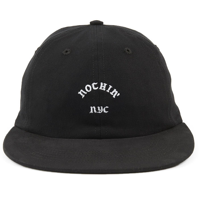 black leather cap