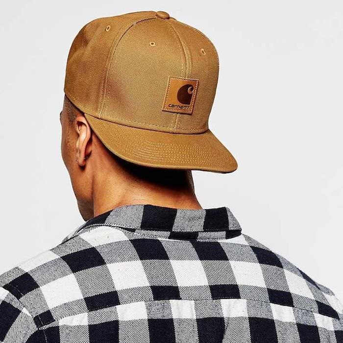 画像1: Logo Snapback Cap Hamilton Brown Black ロゴ スナップバック キャップ 帽子 (1)
