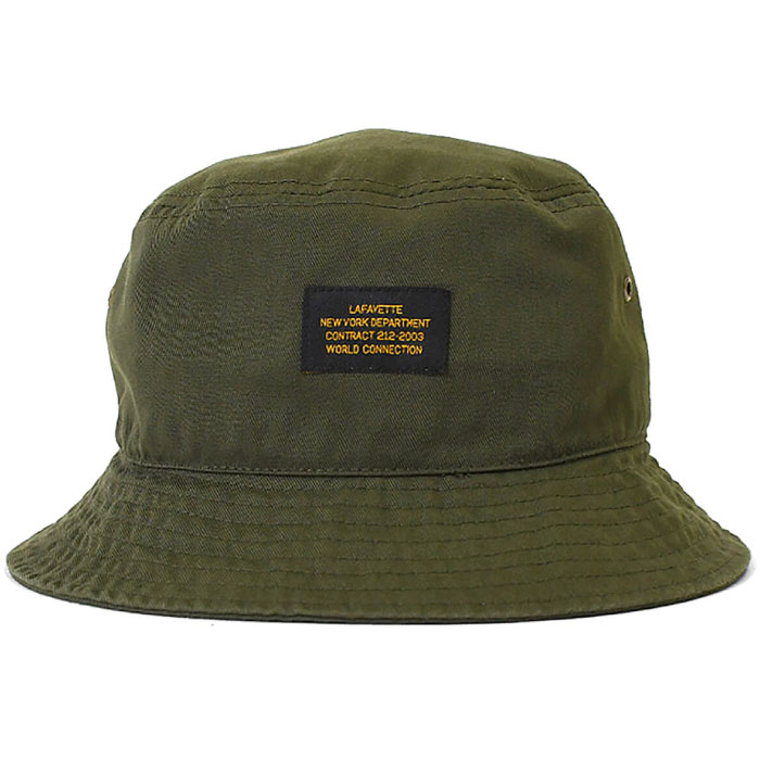 Military Label Bucket Hat ミリタリー バケット ハット キャップ 帽子 by Lafayette ラファイエット