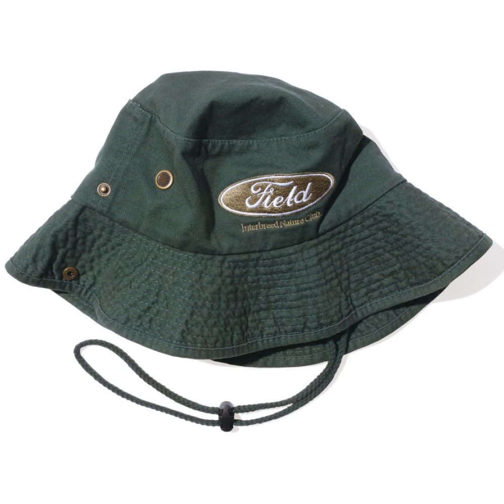 画像1: Field Oval Logo Boonie Hat フィールド オーバル ロゴ ブーニー ハット アウトドア 帽子 Green (1)