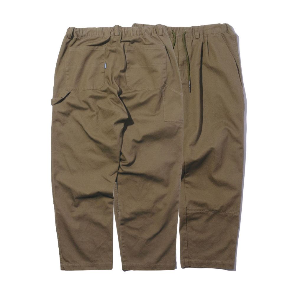 画像1: Easy Fit Carpenter Pants Trouser イージー カーペンター パンツ タック パンツ Olive (1)