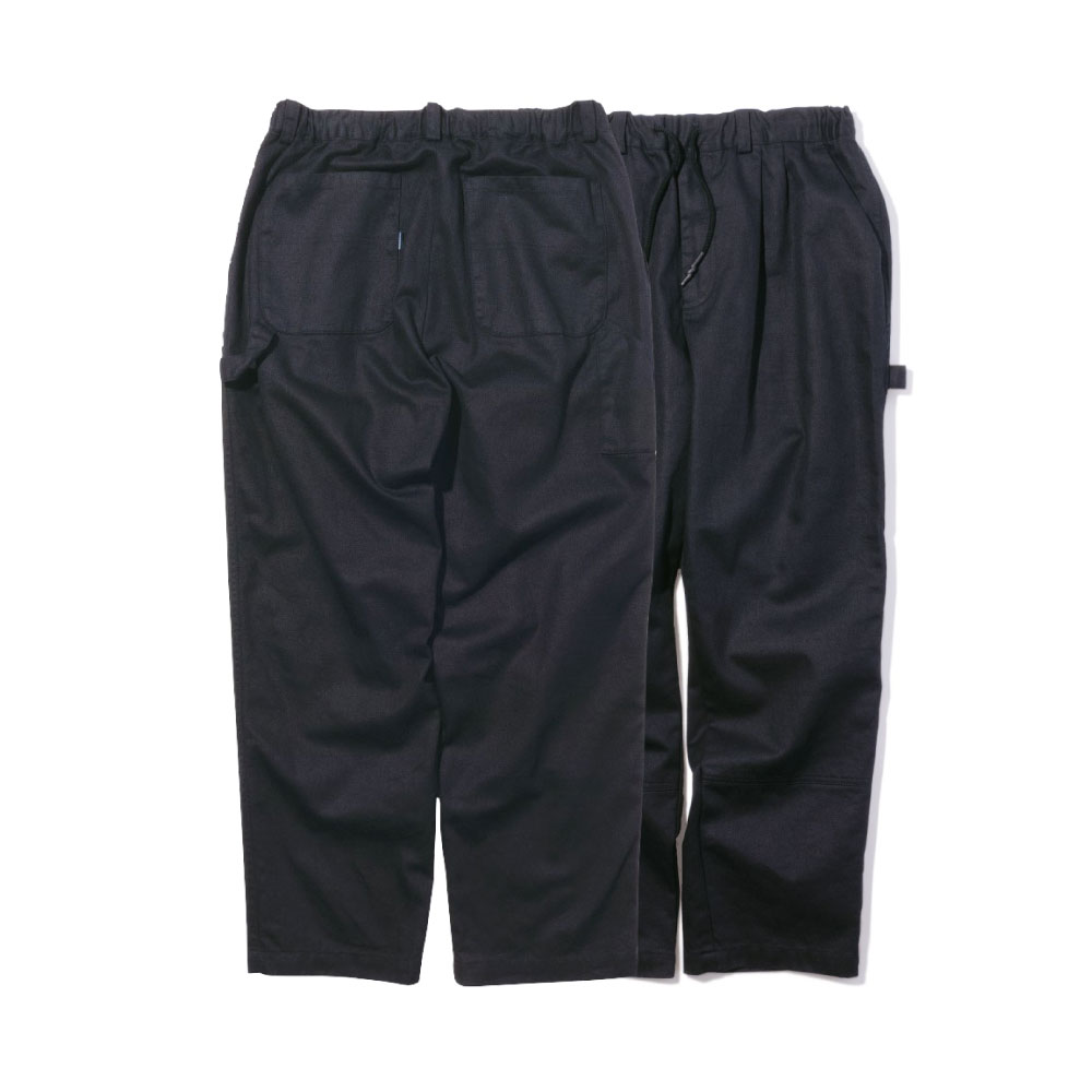 画像1: Easy Fit Carpenter Pants Trouser イージー カーペンター パンツ タック パンツ Black (1)