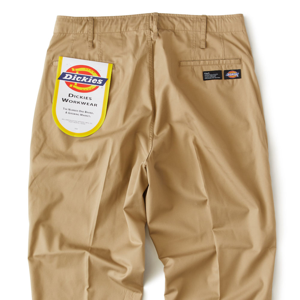 【美品】FAT × Dickies ディッキーズ センタープレス チノ パンツ