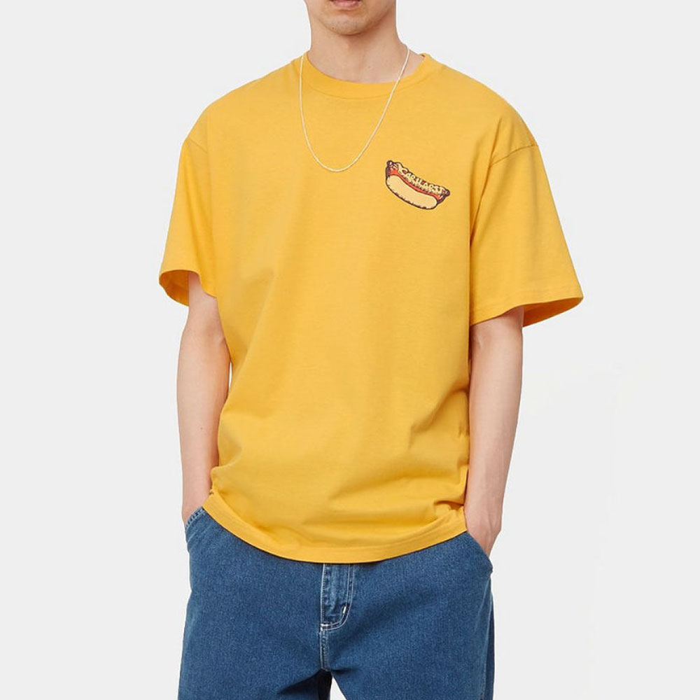 画像1: Flavor S/S Tee レルーズ フィット オーガニック 半袖 Tシャツ Popsicle Yellow (1)