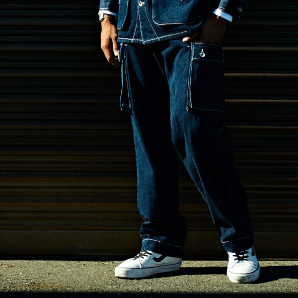 「喫茶・愛のペガサス」Denim Cargo Pants デニムカーゴパンツ愛のペガサス