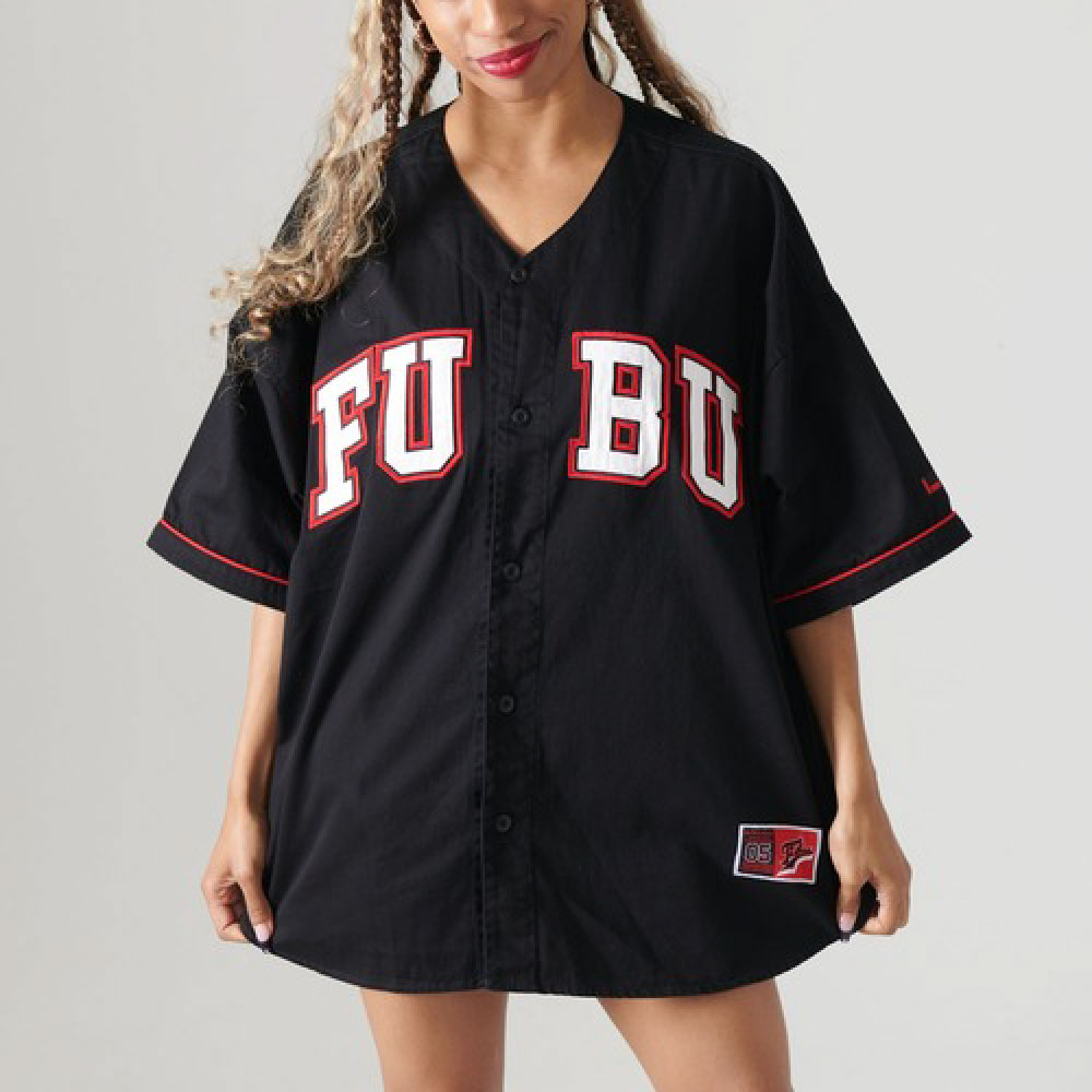 正規取扱店】 FUBU (フブ) Classic Logo Baseball Jersey Game Shirt