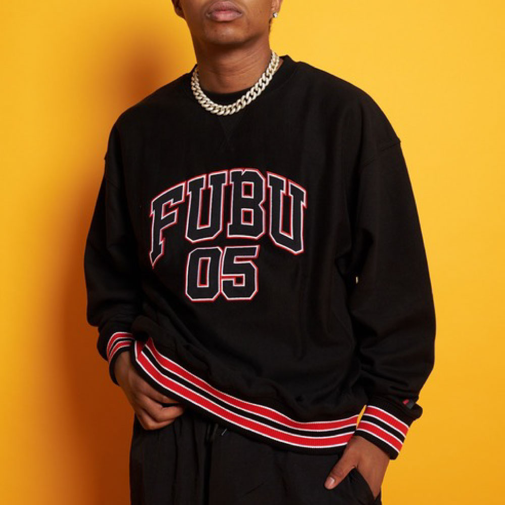 正規取扱店】 FUBU (フブ) Classic Logo Crewneck Sweat Shirt