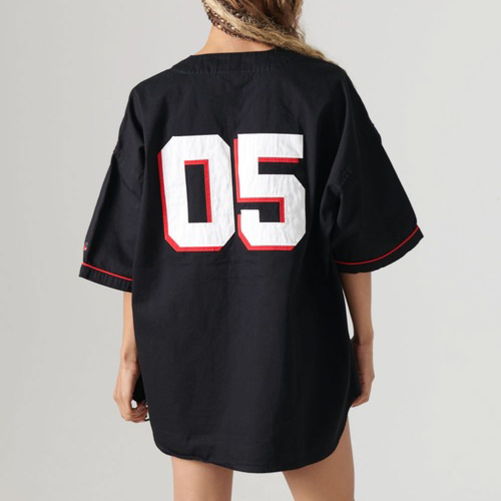 正規取扱店】 FUBU (フブ) Classic Logo Baseball Jersey Game Shirt