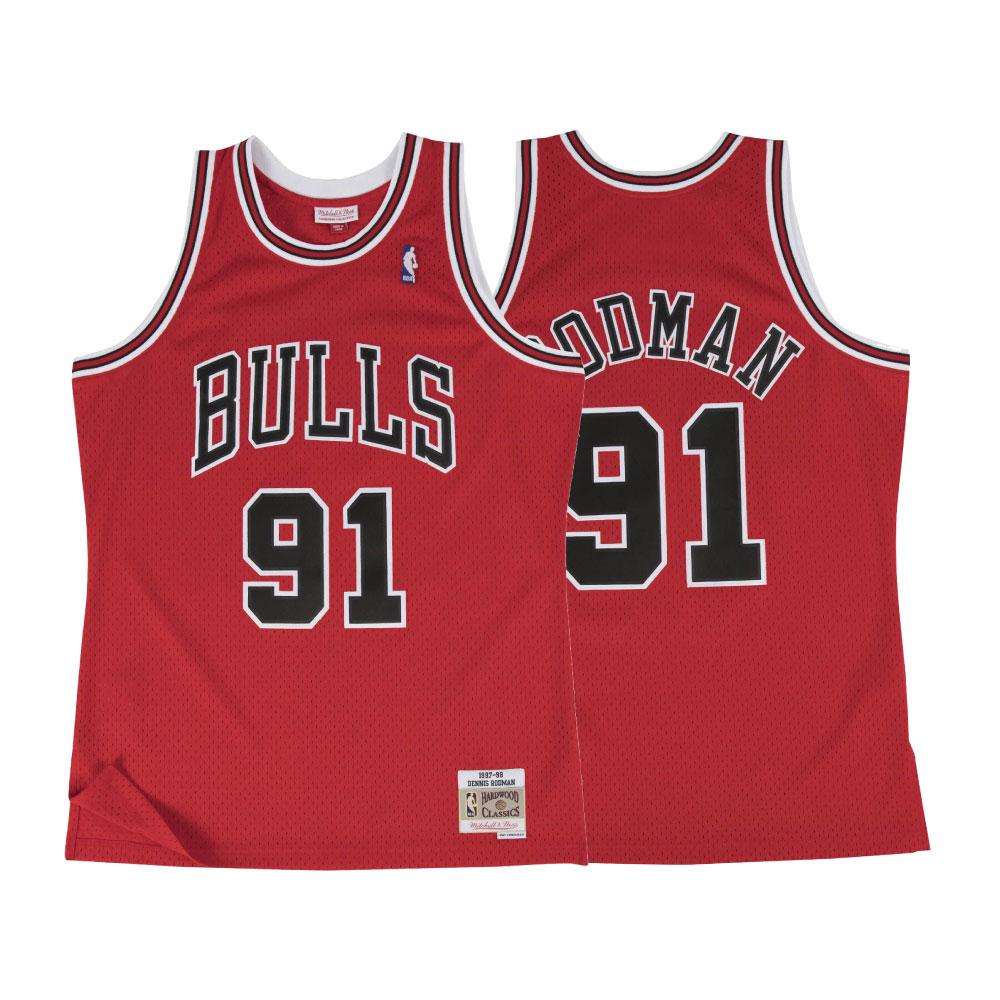 Mitchell & Ness ミッチェル アンド ネス Chicago Bulls NBA Swingman Home Jersey Rodman 97 シカゴ ブルズ ロッドマン バスケットボール ゲーム シャツ 沖縄 通販 公式 正規取扱 セレクトショップ 那覇 宜野湾 北谷 旅行 shellter シェルター