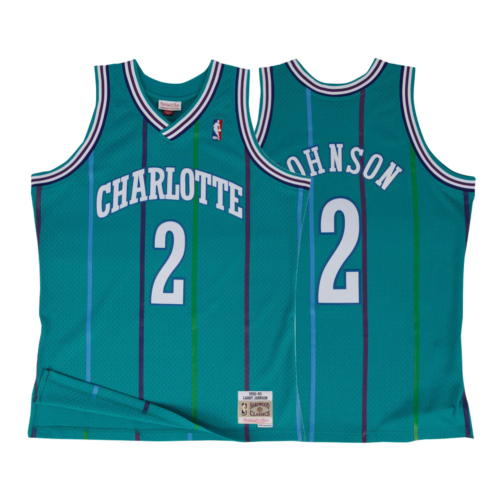 Mitchell & Ness ミッチェル アンド ネス Charlotte Hornets NBA swing man Road Jersey 92 Larry Johnson シャーロット ホーネッツ ラリー ジョンソン スイングマン ジャージ 沖縄 通販 公式 正規取扱 セレクトショップ 那覇 宜野湾 北谷 旅行 shellter シェルター