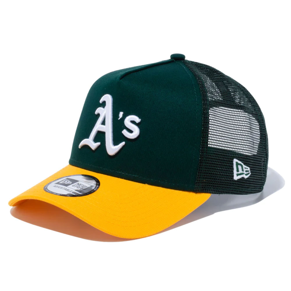 画像1: 9Forty A-Frame Trucker Oakland Athletics Mesh Cap Logo MLB オークランド アスレチックス メッシュ キャップ 帽子 (1)