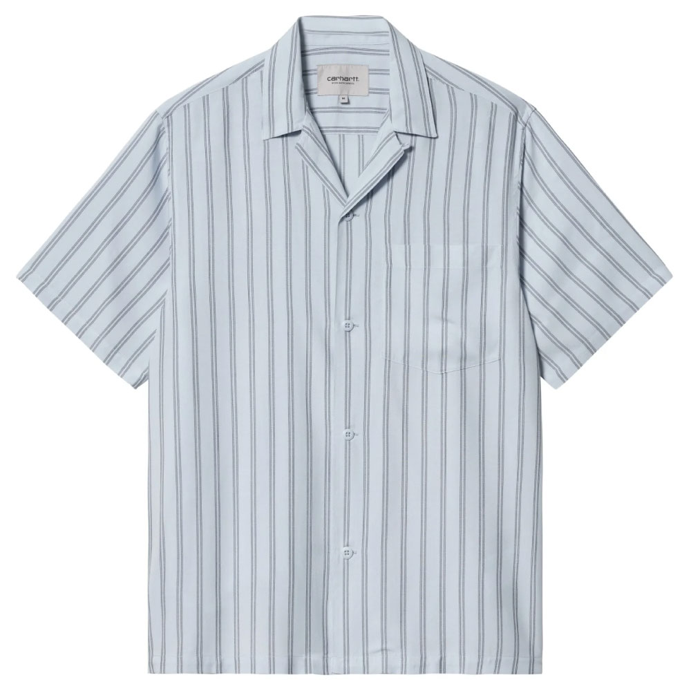 画像1: Reyes Shirt S/S Stripe Shirt ストライプ 半袖 開襟 シャツ (1)
