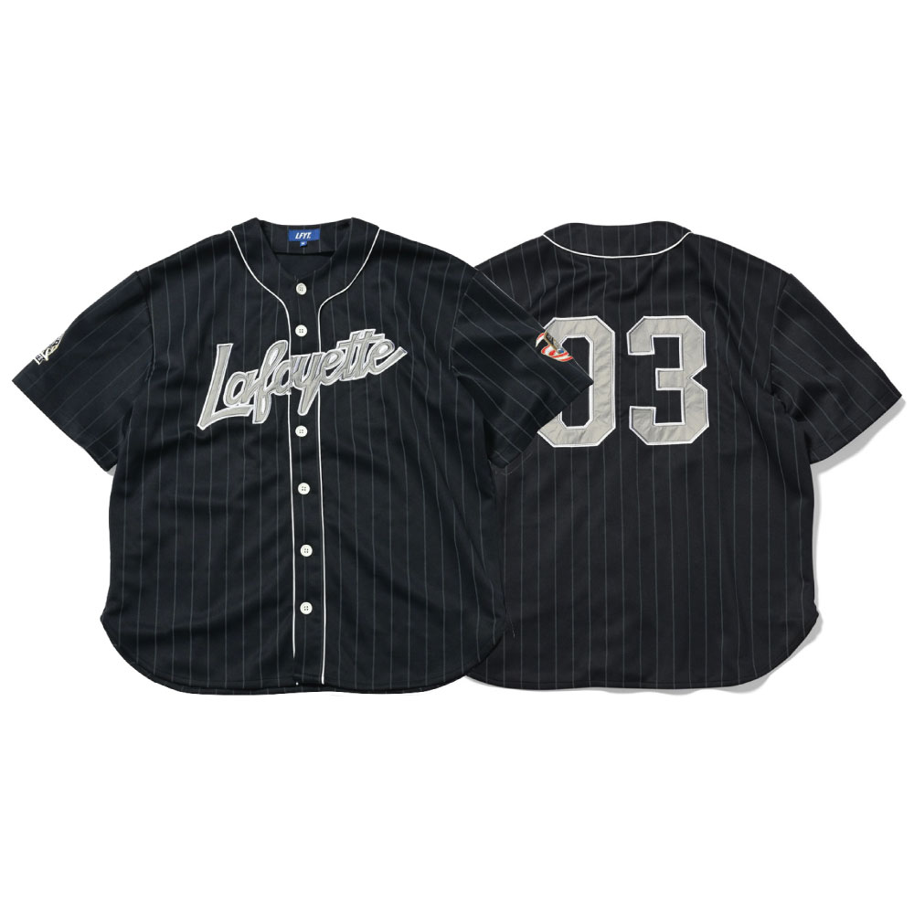画像1: 20th Anv Baseball Shirt 半袖 ストライプ ベースボール シャツ (1)