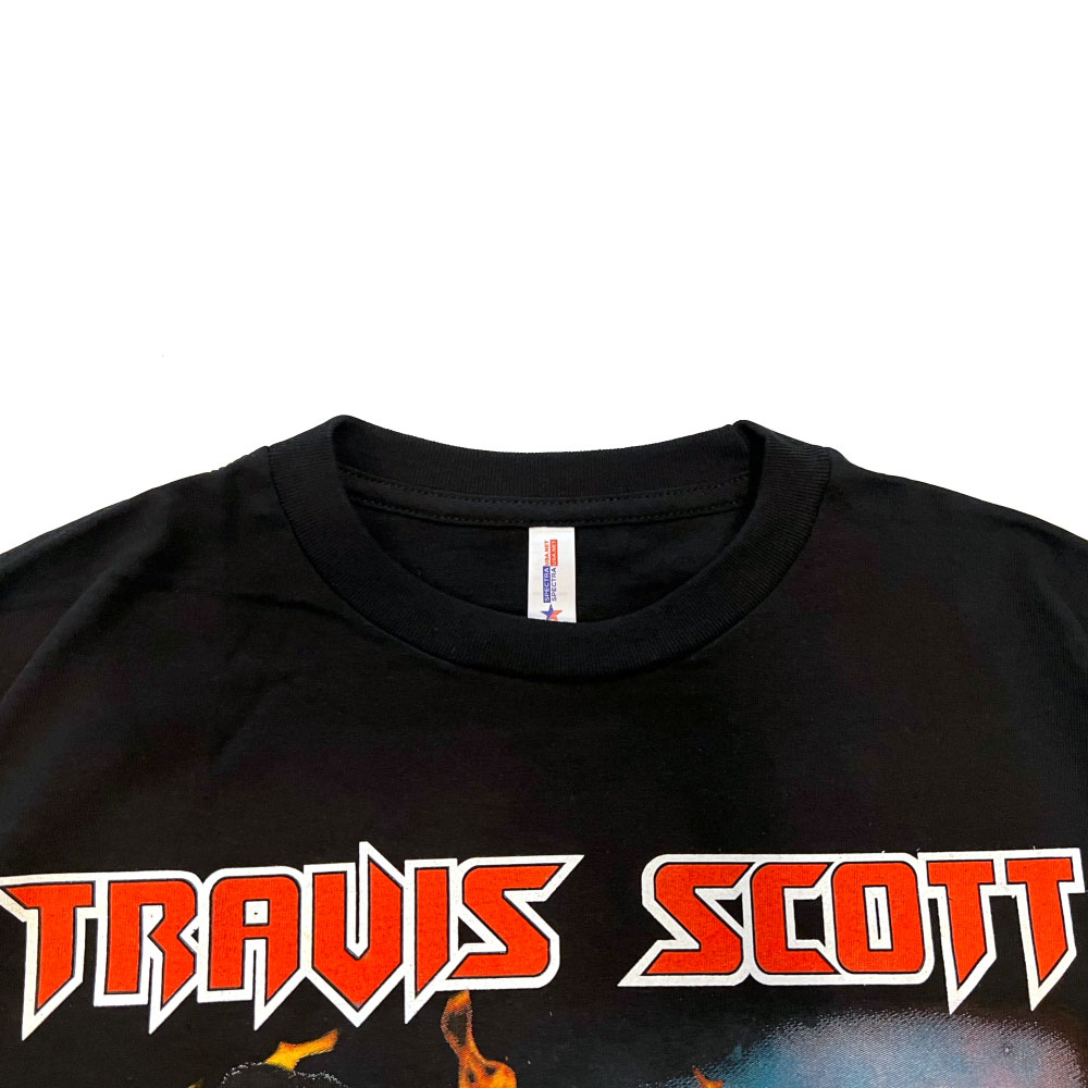 Music S/S Official Rap Tee Travis Scott Laflame Photo Black オフィシャル トラビススコット  ラフレーム フォト 半袖 Tシャツ