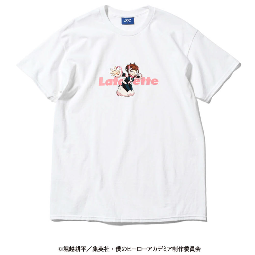 画像1: × 僕のヒーローアカデミア Lafayette LOGO S/S Tee 麗日お茶子 半袖 Tシャツ (1)