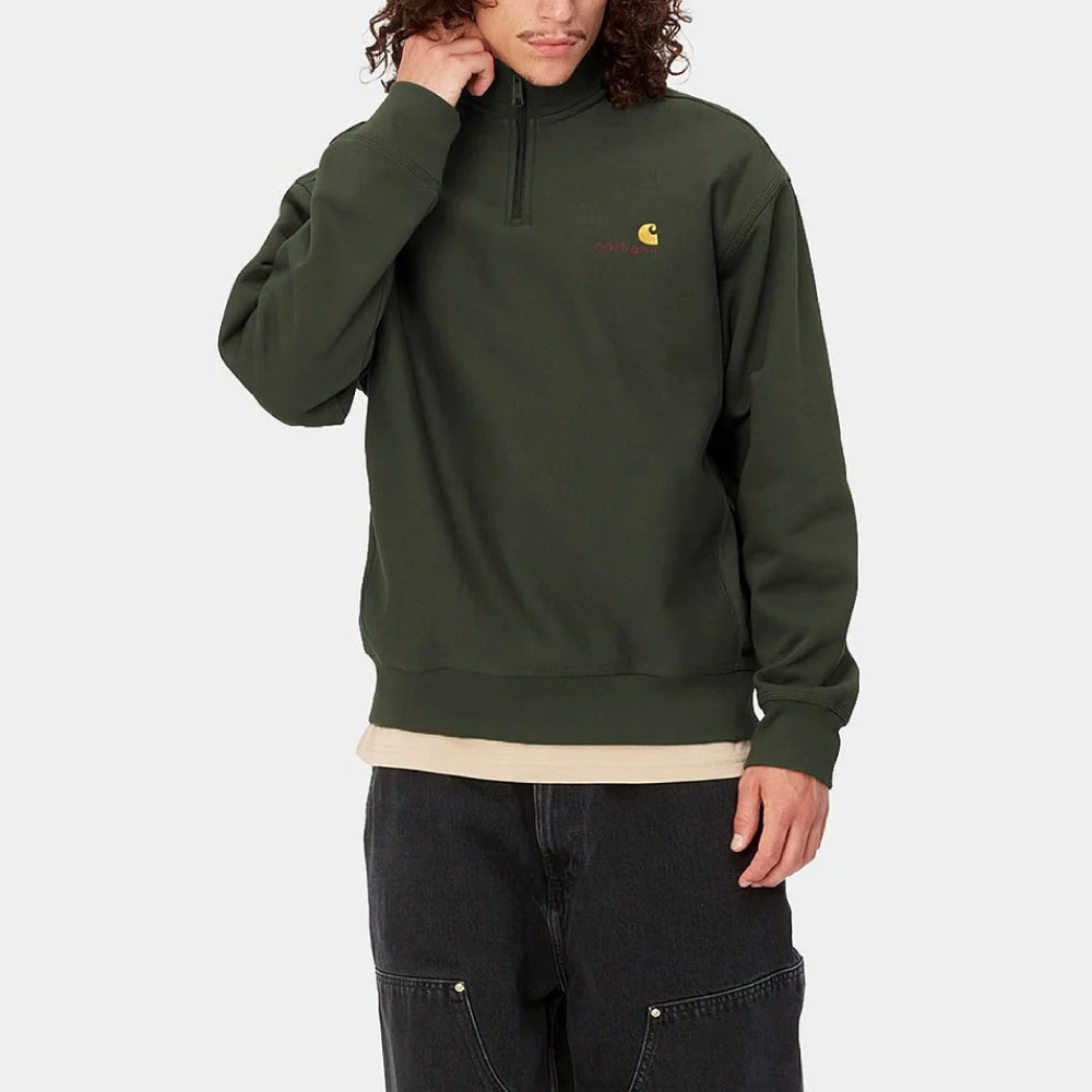 Half Zip American Script Sweatshirt Plant ハーフ ジップ アメリカン スクリプト スウェット シャツ