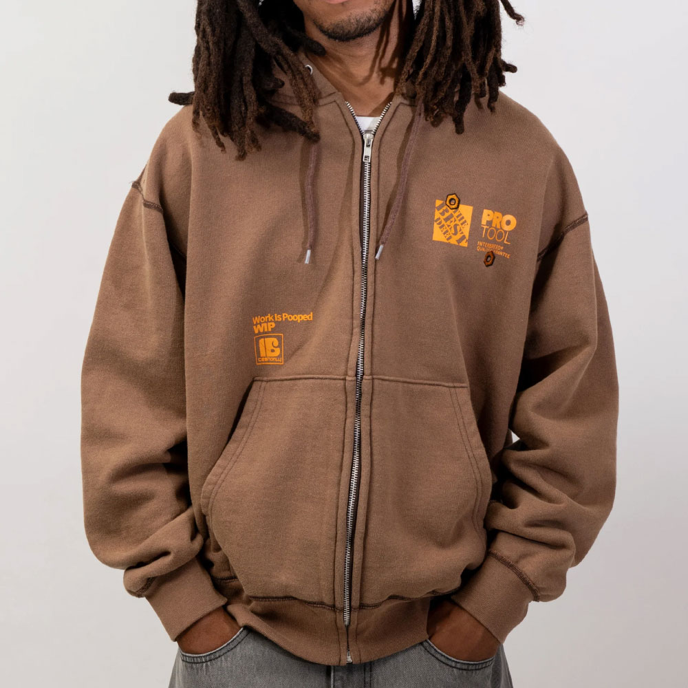 WIP Faded Zip Hoodie Fade BRN フェード ヘビーウェイト ジップ スゥエット フーディー